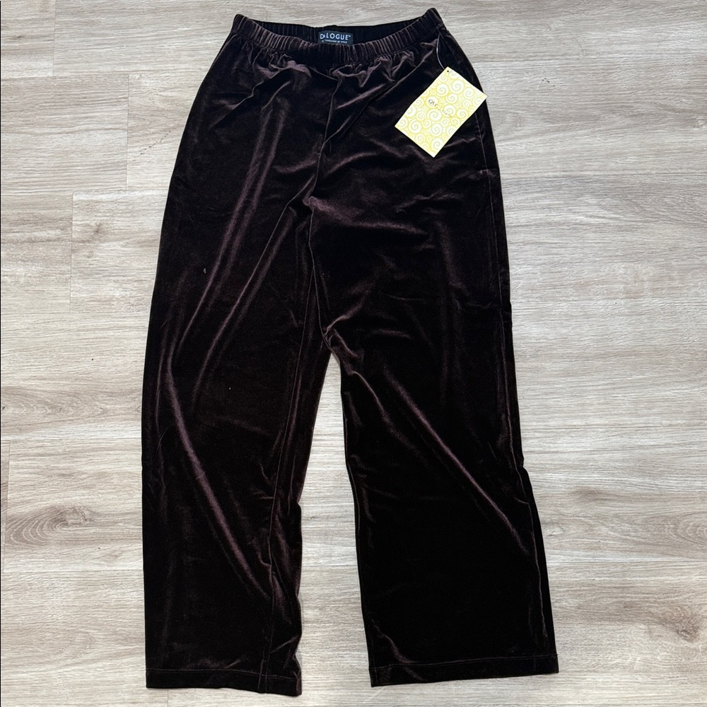 Dialogue Rich Chocolate Velvet Trousers